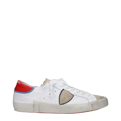 White Leather Low Tops