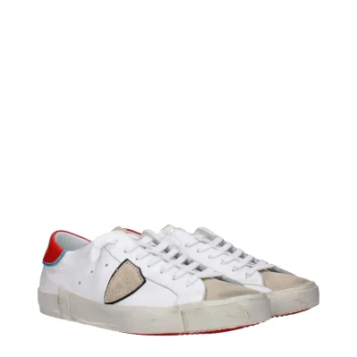 White Leather Low Tops
