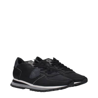 Black Leather Sneakers