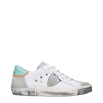 White Leather Low Tops
