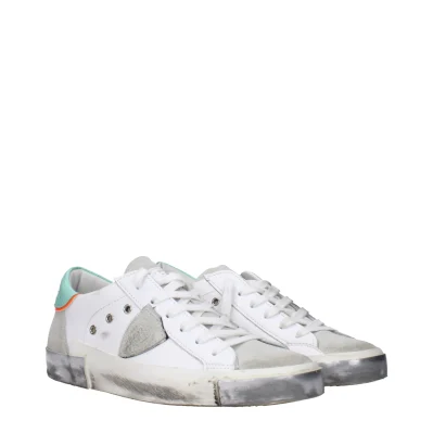 White Leather Low Tops