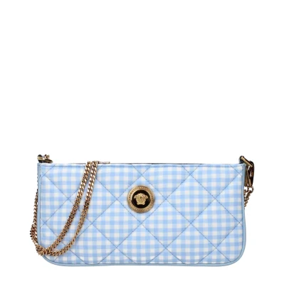 Light Blue Fabric Shoulder Bag