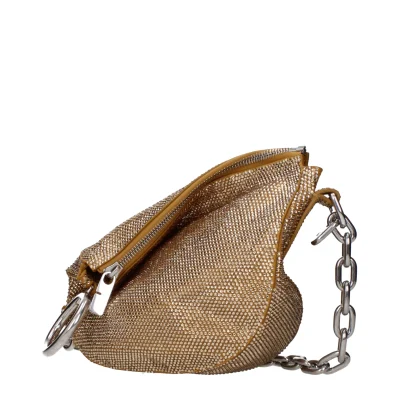 Beige Leather Shoulder Bag