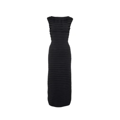 3D-Stripe Midi Dress
