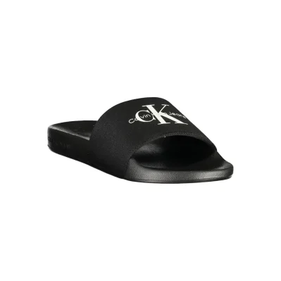 Black Polyester Sandal
