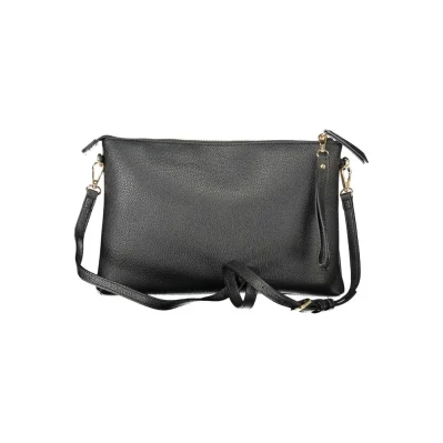 Black Polyethylene Women Handbag