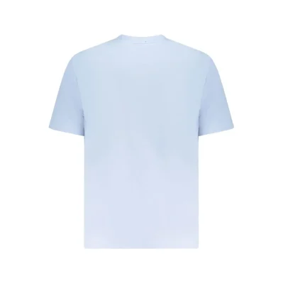 Blue Cotton Men T-Shirt