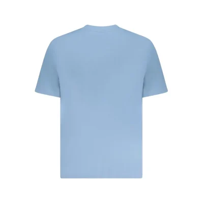 Blue Cotton Men T-Shirt
