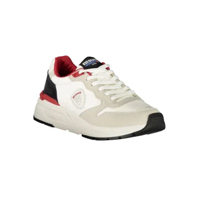 White Polyester Men Sneaker