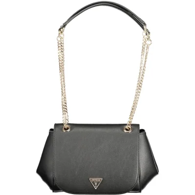 Black Polyethylene Women Handbag