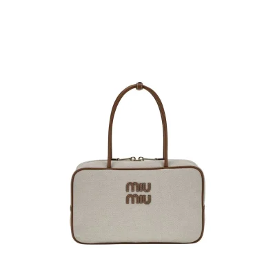 Canvas and leather Beau Shoulder Bag