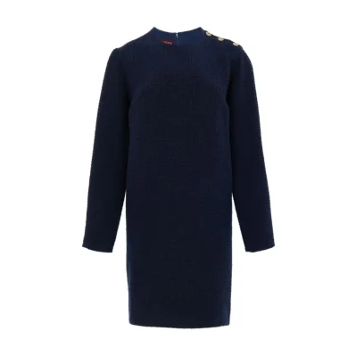 Navy Blue Wool Short