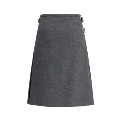 Pleated Skirt in kid mohair