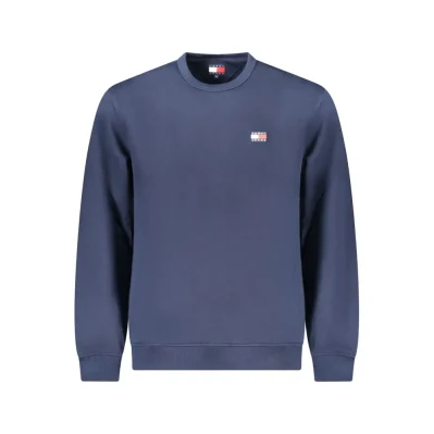 Blue Cotton Men Sweater
