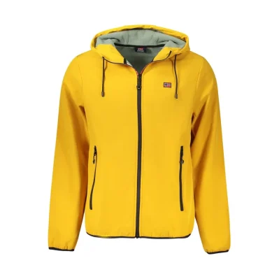Yellow Polyester Men's Jacket