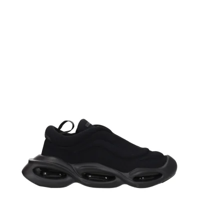 Black Fabric Chunky Sneakers
