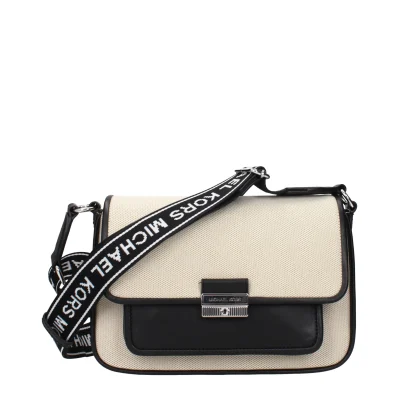Beige Fabric Crossbody Bags