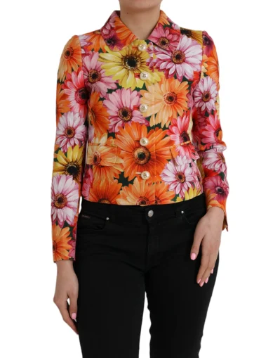 Multicolor Daisy Print Floral Fantasy Jacket