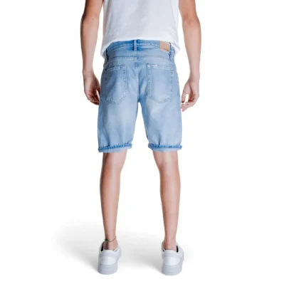 Light Blue Cotton Bermuda
