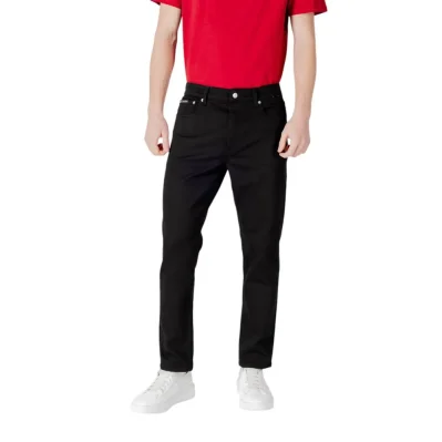 Black Recycled Polyester Slim Fit Jean