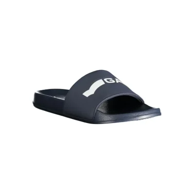 Blue Polyester Men Sandal
