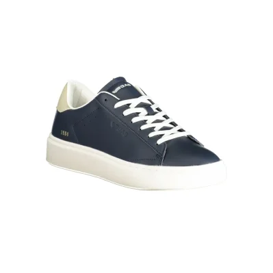Blue Polyester Men Sneaker