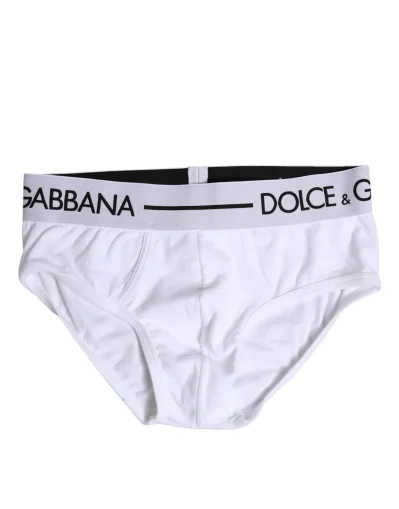 White Cotton Stretch Regular Brief Underwear