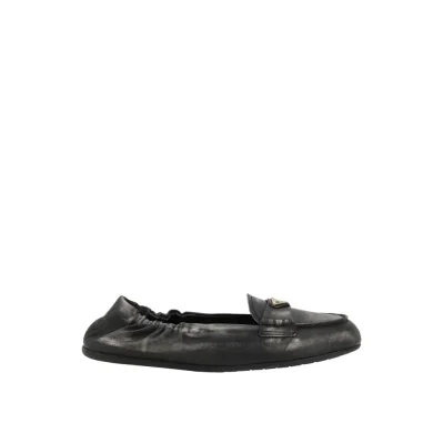 Vintage-effect Leather Loafers