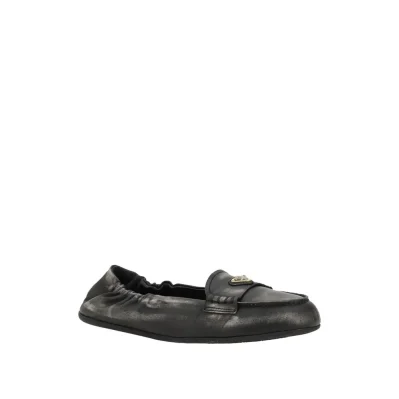 Vintage-effect Leather Loafers