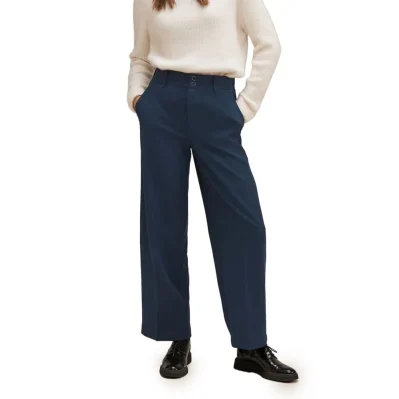 Blue Polyester Pant