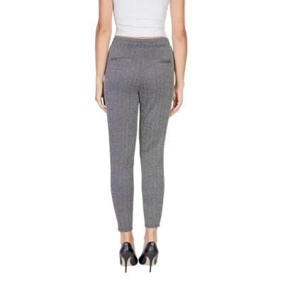 Black Polyester Skinny Pant