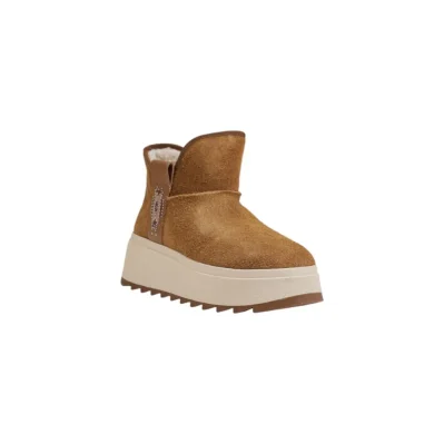 Brown Suede Leather Ankle