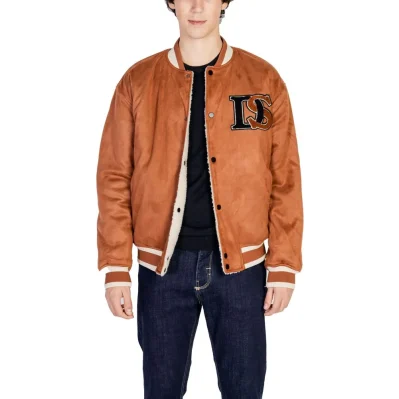 Brown Polyester Jackets & Coat