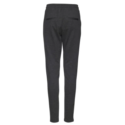 Gray Polyester Casual Pants
