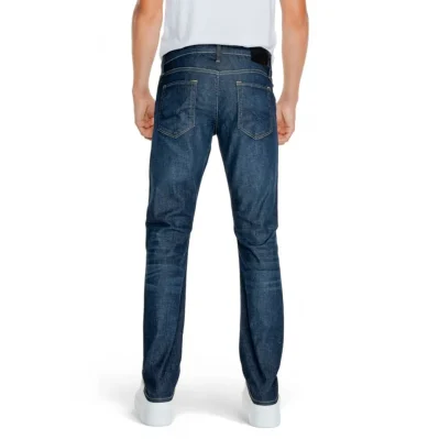 Blue Cotton Relaxed Fit Jean