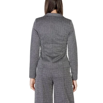 Black Polyester Blazer
