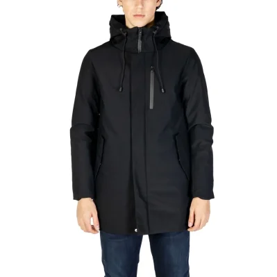 Black Nylon Jackets & Coat