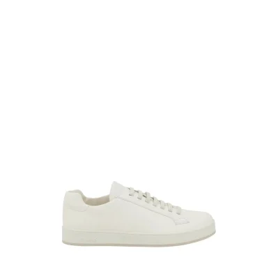 White Rubber Low Top Sneakers