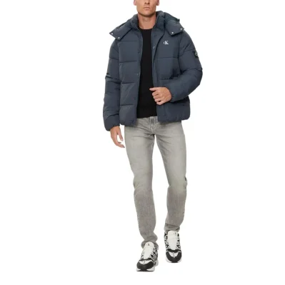 Blue Polyamide Jackets & Coat