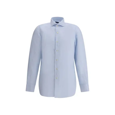 Light Blue Linen Dress Shirt