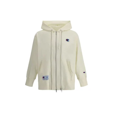 Hoodie with double zipper
