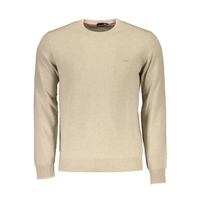 Beige Wool Men Sweater
