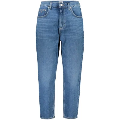 Blue Cotton Women's High-Waisted Jean