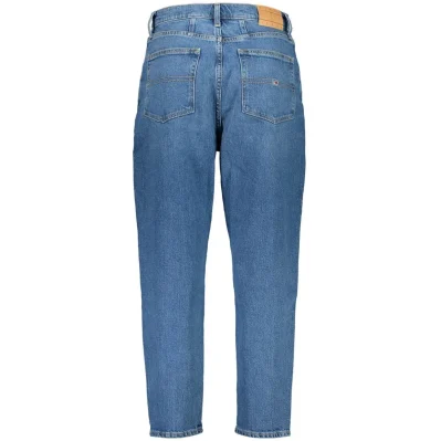 Blue Cotton Women's High-Waisted Jean