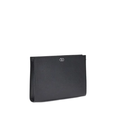 Grained leather Pouch