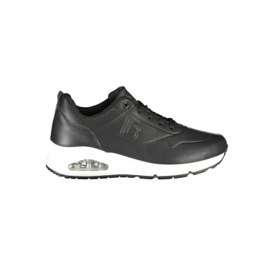 Black Polyester Women Sneaker