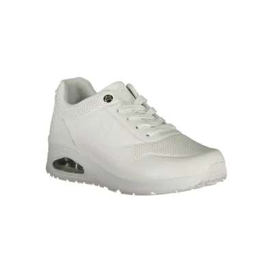 White Polyester Women Sneaker