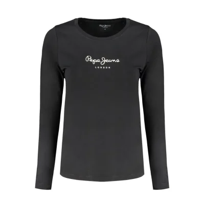 Black Cotton Women T-Shirt