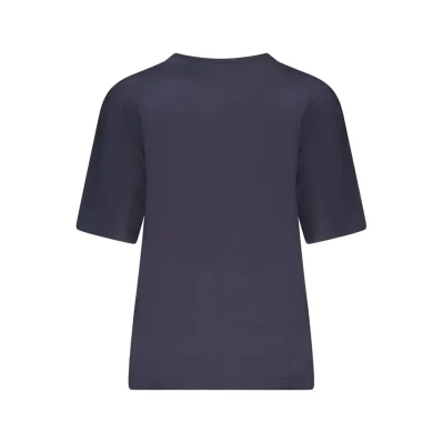 Blue Cotton Women T-Shirt