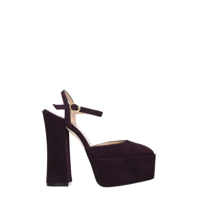 Purple Leather Platforms